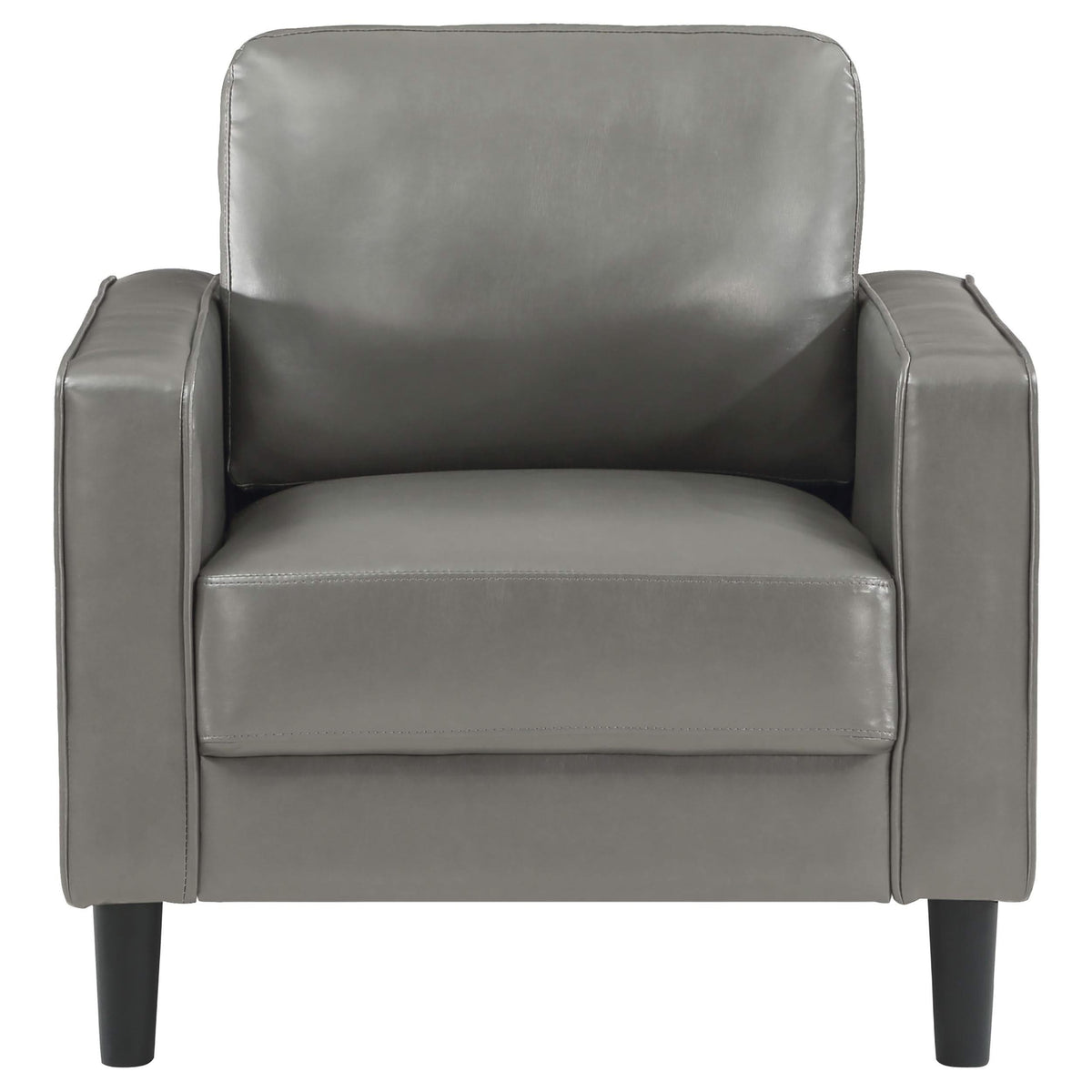 Sillón tapizado Ruth con brazos, color gris