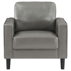 Sillón tapizado Ruth con brazos, color gris