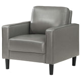 Sillón tapizado Ruth con brazos, color gris