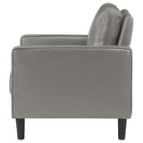 Sillón tapizado Ruth con brazos, color gris