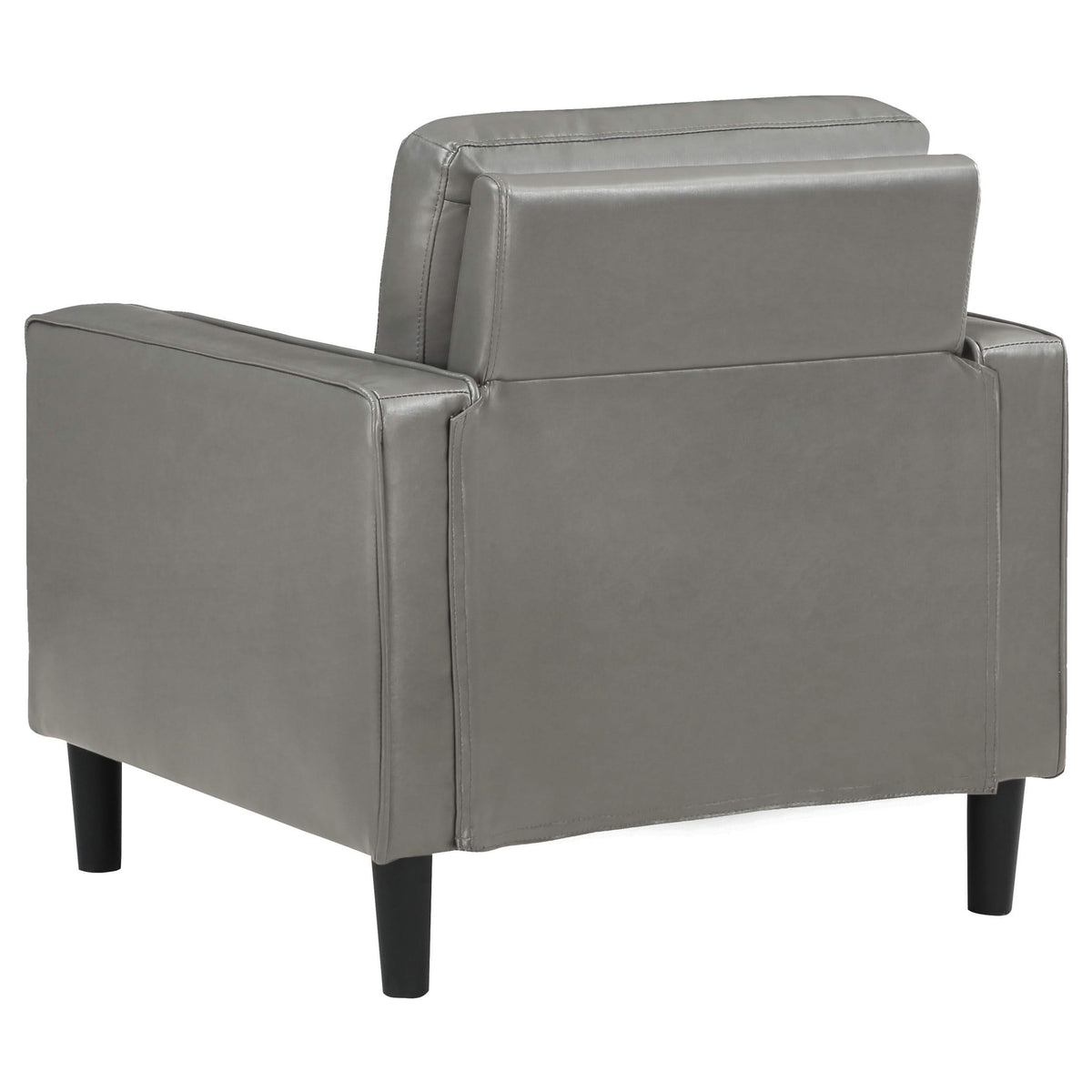 Sillón tapizado Ruth con brazos, color gris