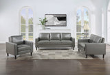 Sillón tapizado Ruth con brazos, color gris