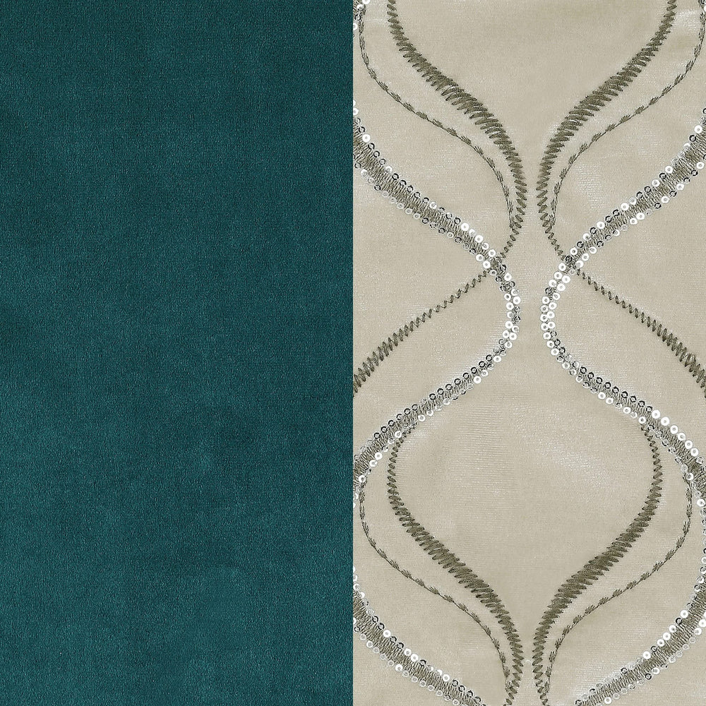 Seccional tapizado con botones Bellaire en color verde azulado
