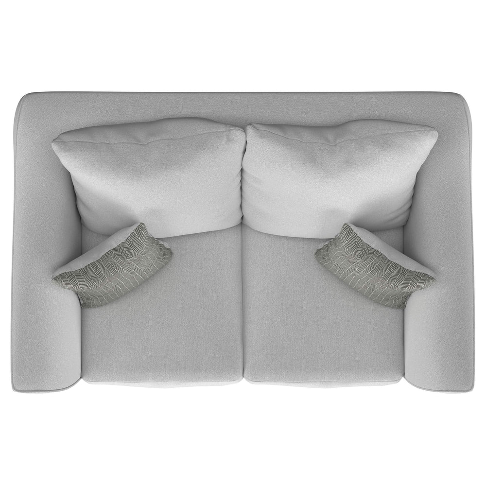 Conjunto de sofá de 2 piezas con brazos acampanados tapizado Salizar color arena