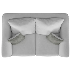 Conjunto de sofá de 2 piezas con brazos acampanados tapizado Salizar color arena