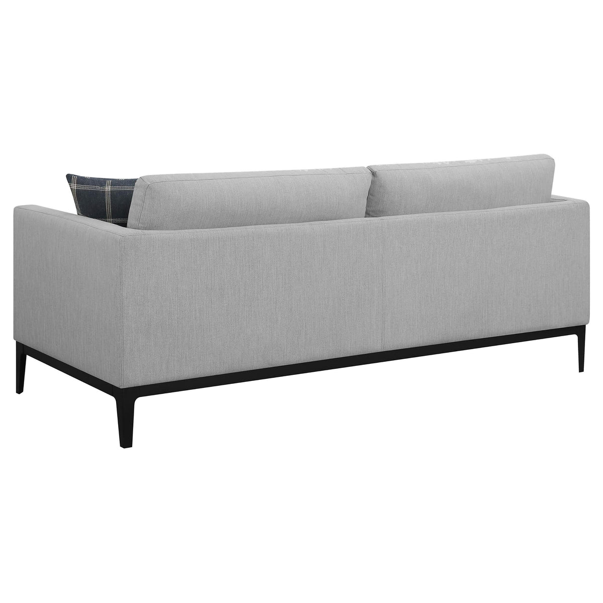 Sofá tapizado con brazos articulados Apperson, gris claro