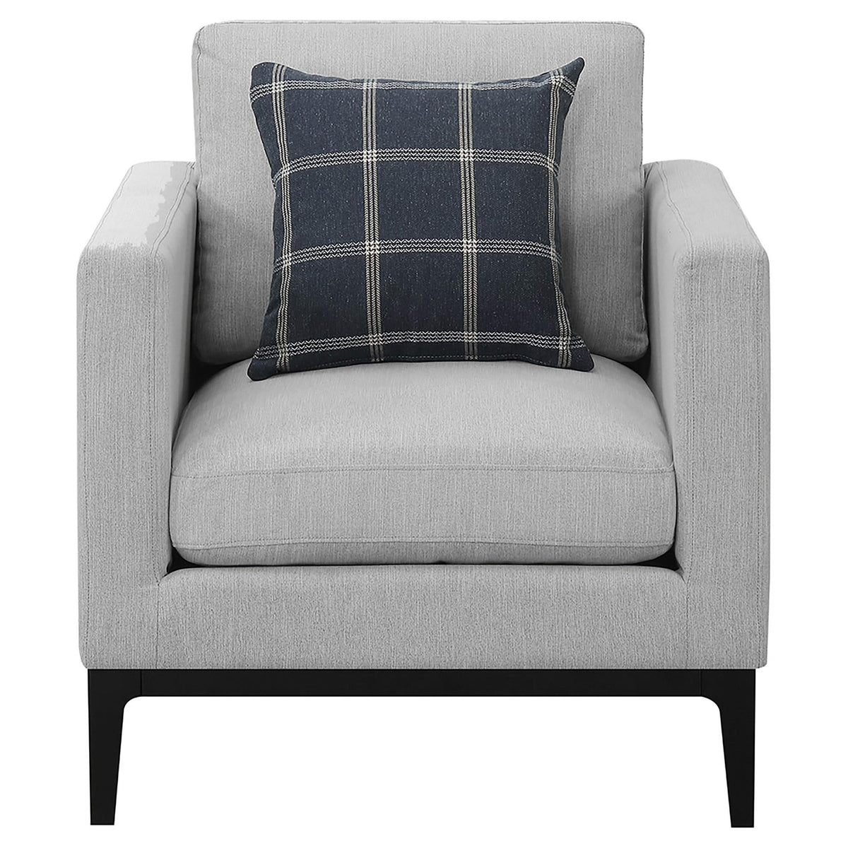 Sillón tapizado con brazos articulados Apperson, gris claro