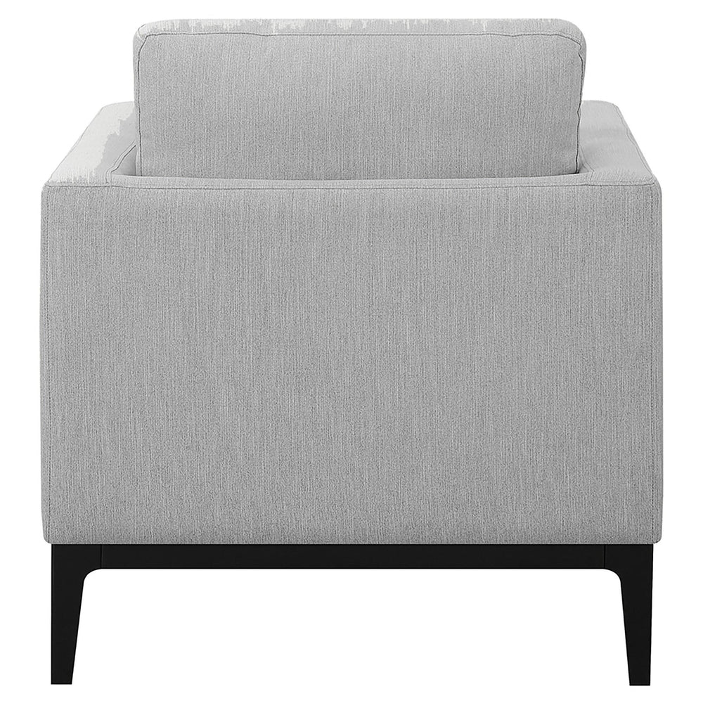 Sillón tapizado con brazos articulados Apperson, gris claro