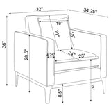 Sillón tapizado con brazos articulados Apperson, gris claro
