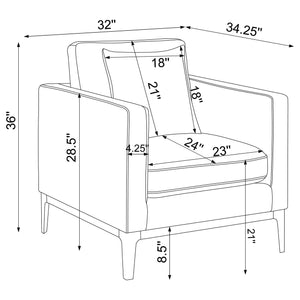 Sillón tapizado con brazos articulados Apperson, gris claro