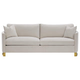 Conjunto de sofá Corliss de 2 piezas con brazos arqueados tapizados en beige
