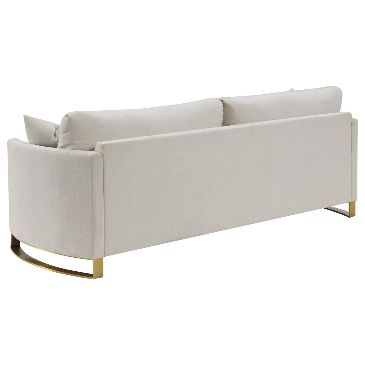 Conjunto de sofá Corliss de 2 piezas con brazos arqueados tapizados en beige