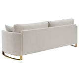 Conjunto de sofá Corliss de 2 piezas con brazos arqueados tapizados en beige