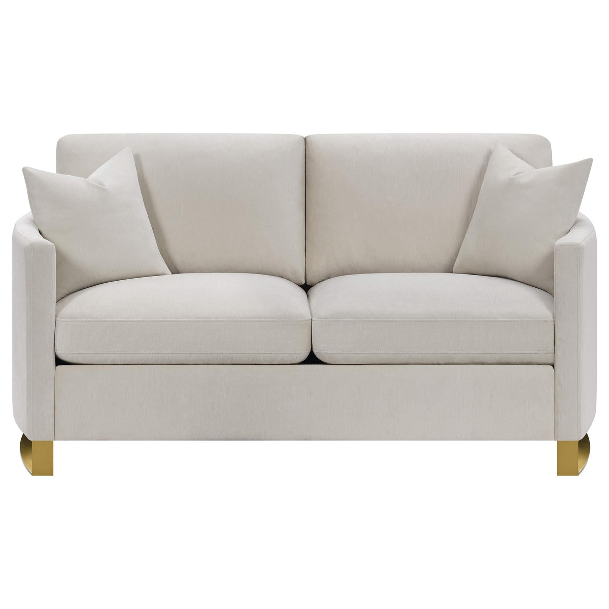 Conjunto de sofá Corliss de 2 piezas con brazos arqueados tapizados en beige