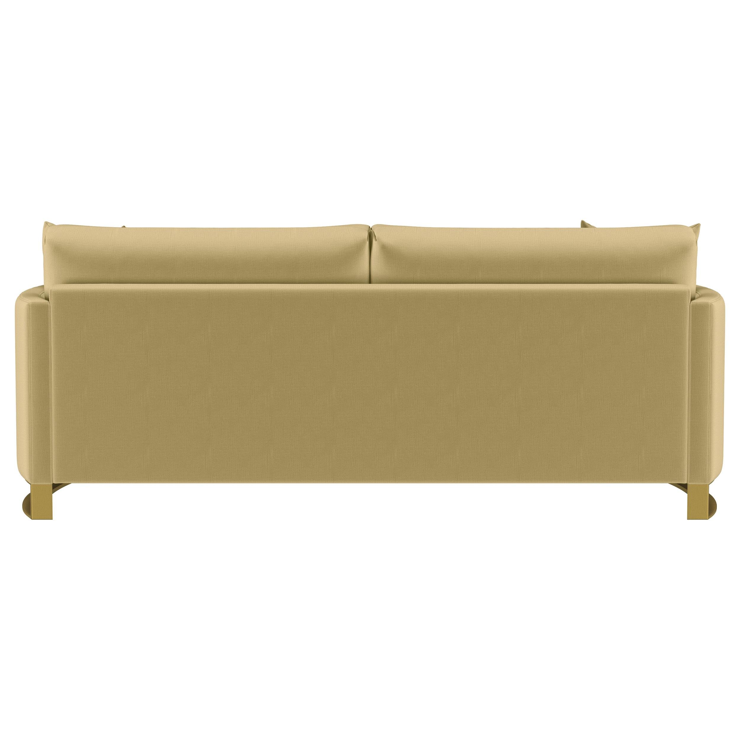 Corliss Upholstered Curved Track Arm Sofa Camel
