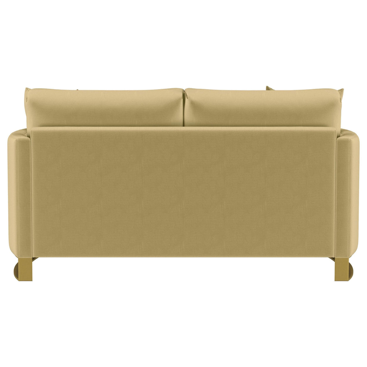 Loveseat con brazo curvo tapizado Corliss, color camello