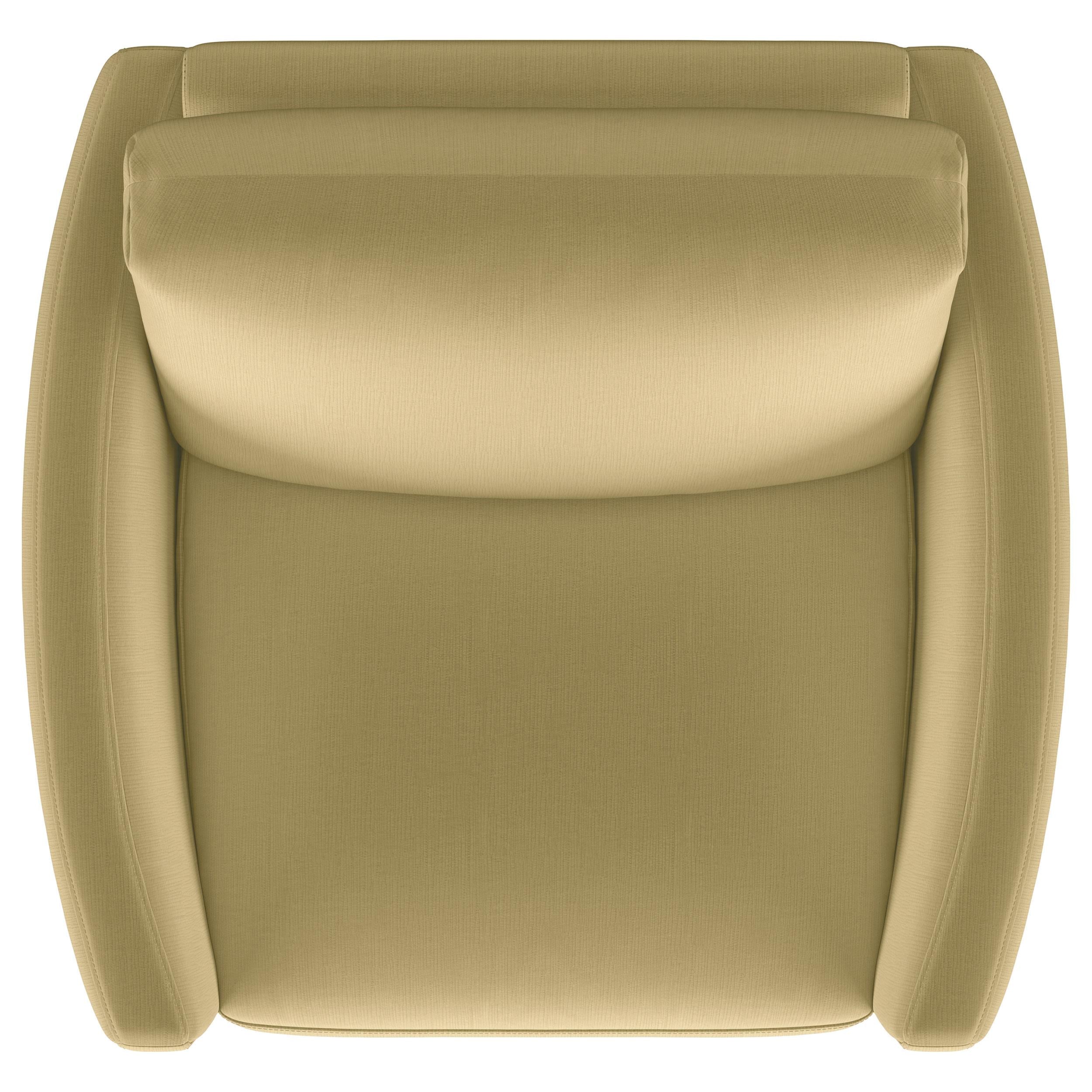 Corliss Upholstered Curved Track Arm Chair Camel