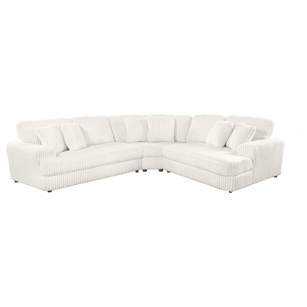 Sofá modular seccional tapizado Emberson de 3 piezas color marfil