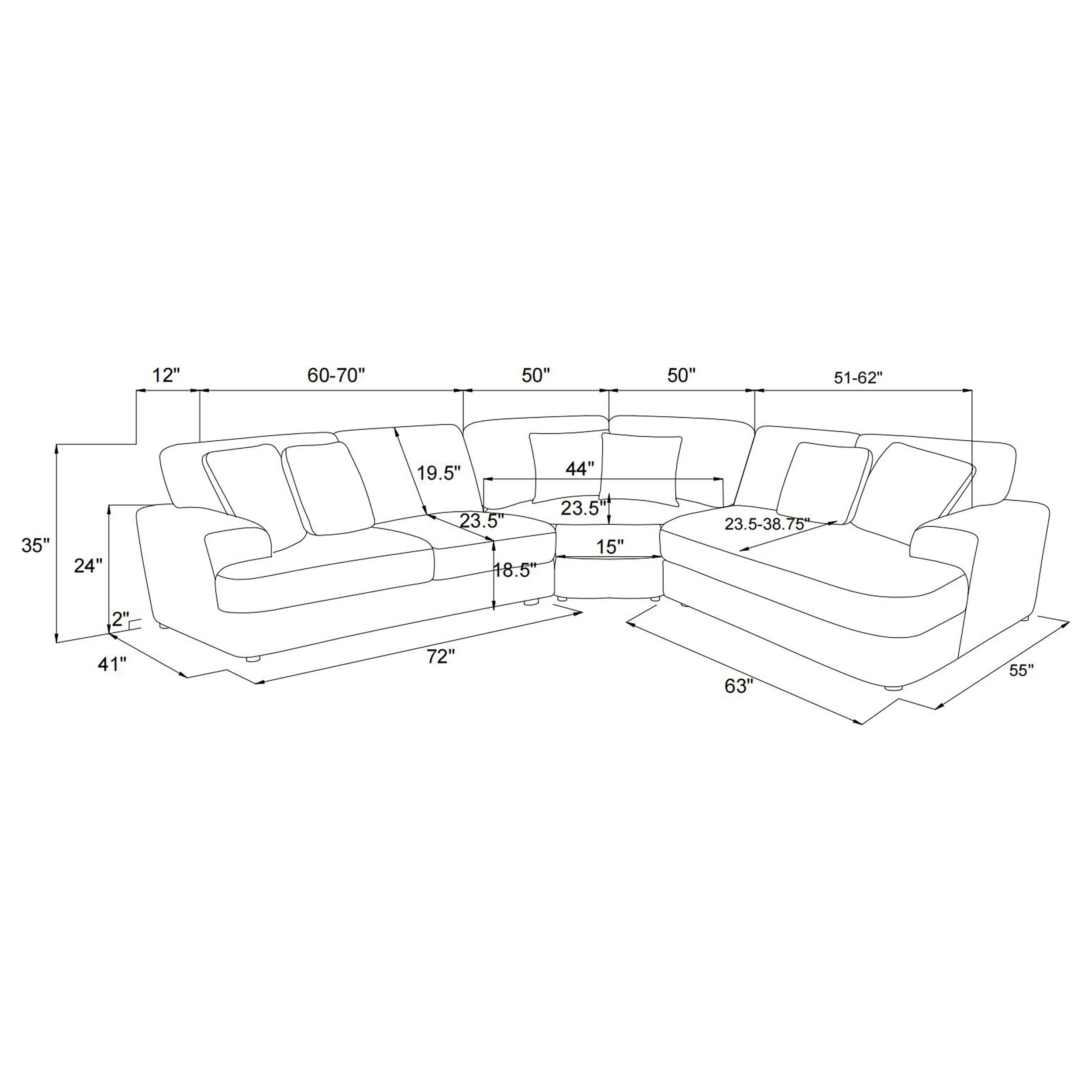 Emberson 3-piece Upholstered Modular Sectional Sofa Ivory