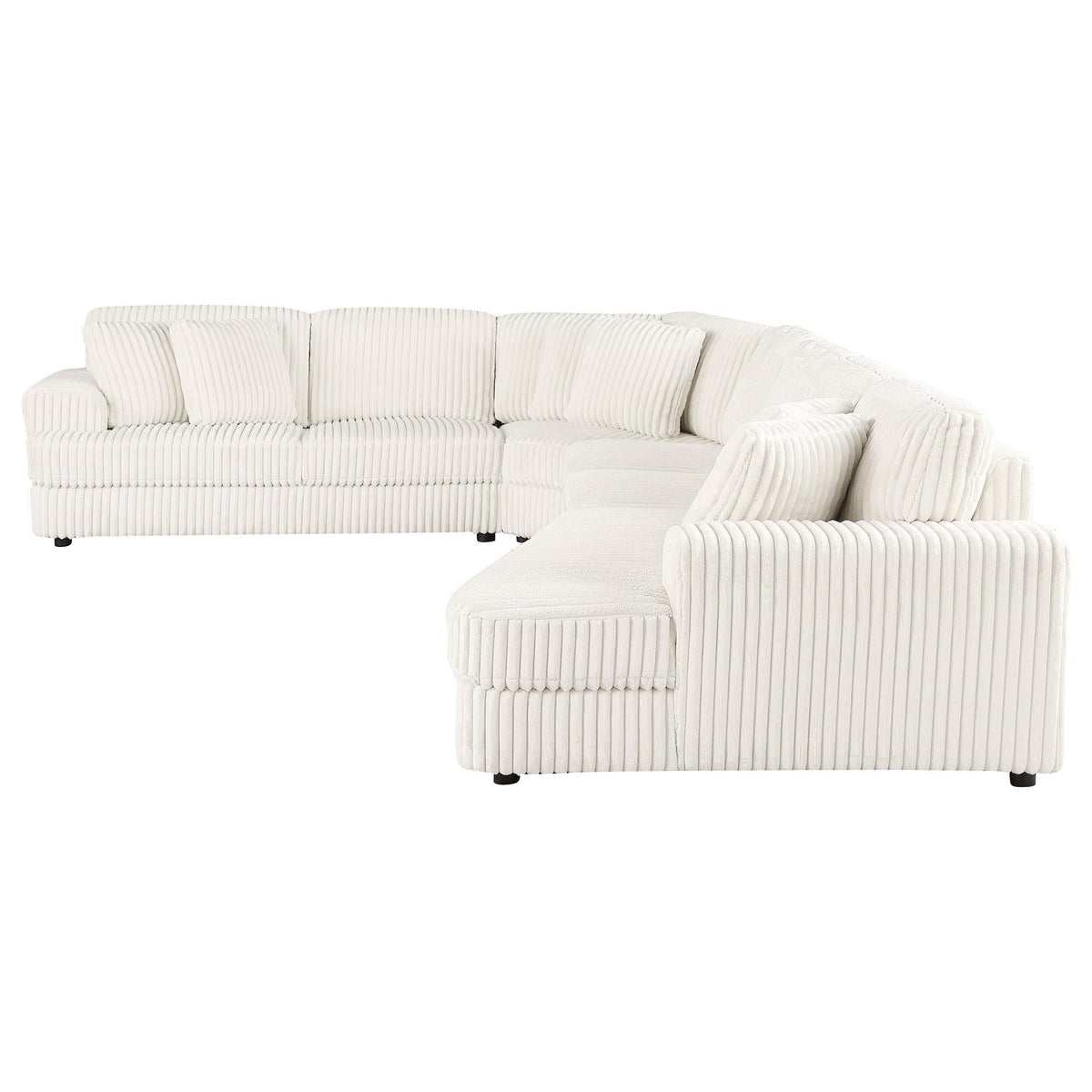 Sofá modular seccional tapizado Emberson de 4 piezas color marfil