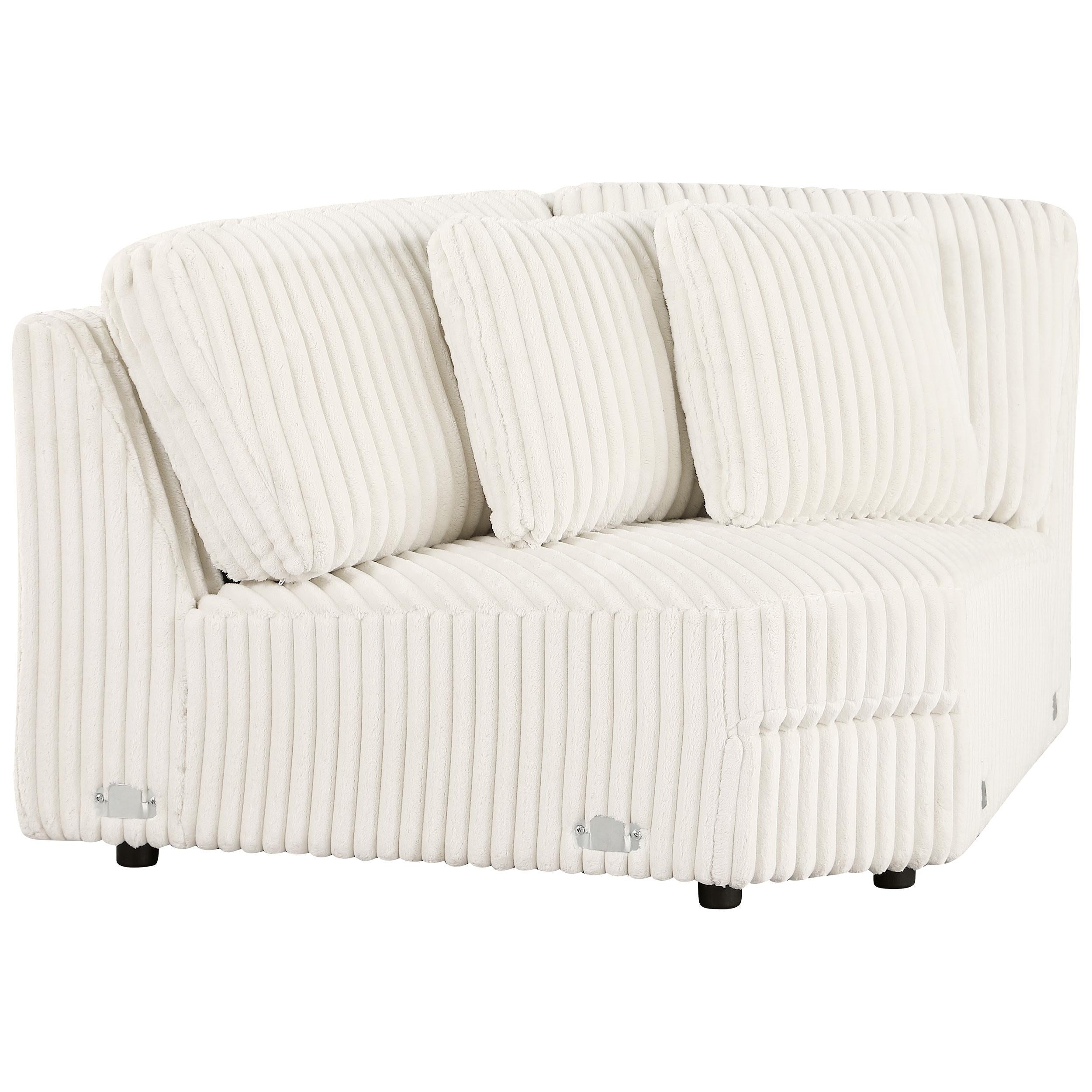 Emberson Upholstered Wedge Ivory