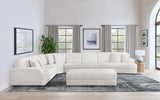 Loveseat sin brazos tapizado Emberson color marfil