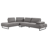 Arden Upholstered Sectional Sofa with Adjustable Back Taupe