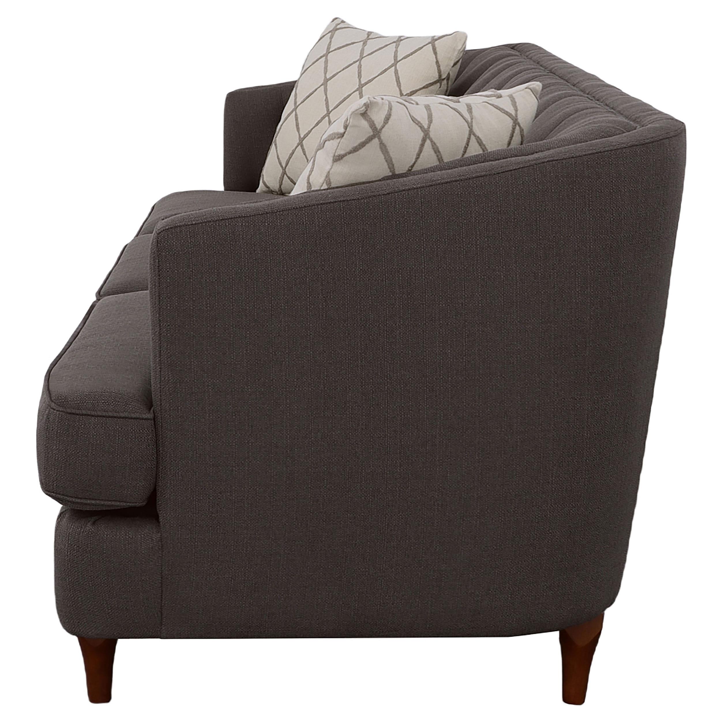 Shelby Upholstered Recessed Arm Tufted Sofa Grey