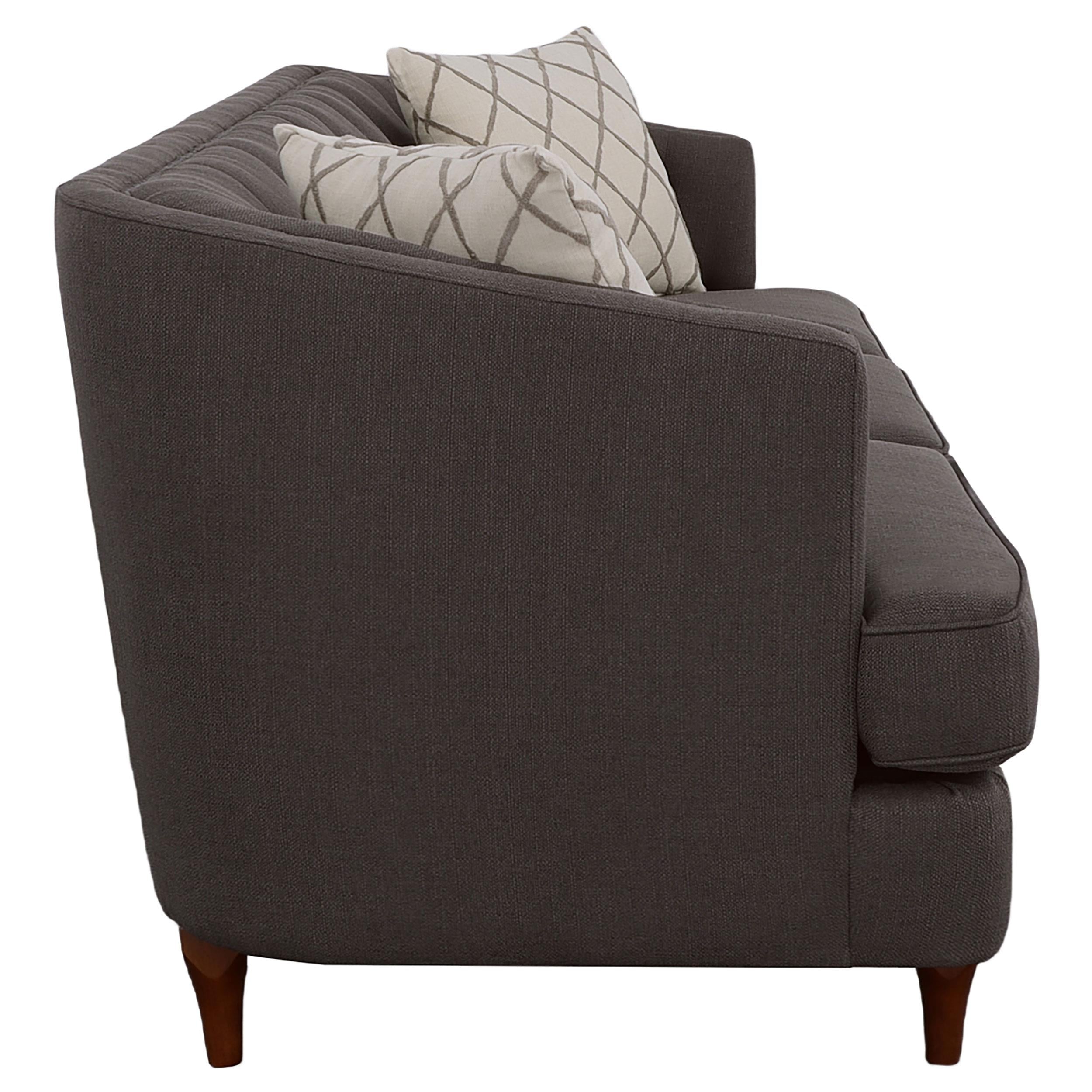 Shelby Upholstered Recessed Arm Tufted Sofa Grey