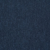 Sillón moderno tapizado en chenilla con brazos en azul