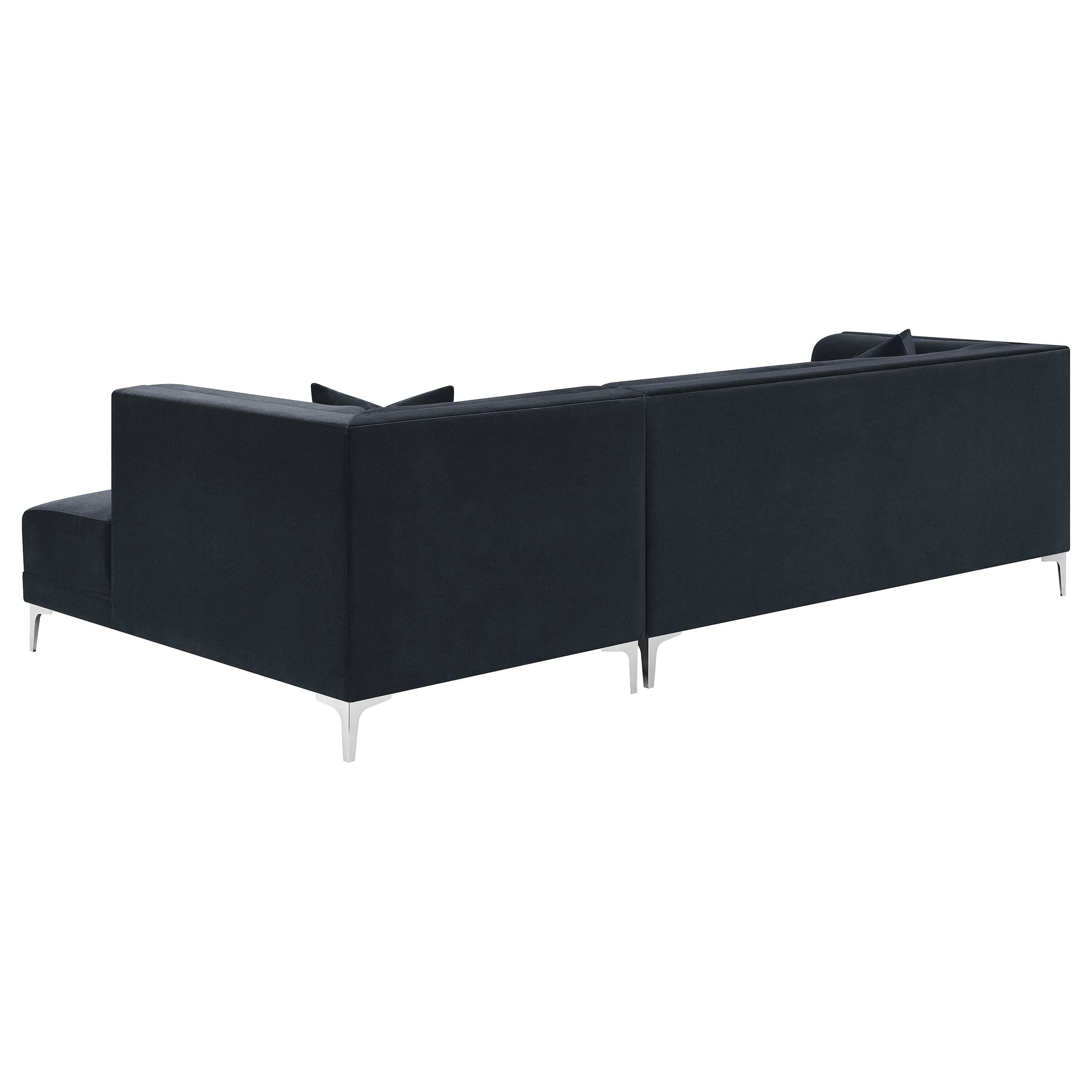 Hetfield Upholstered Channeled Tufted Sectional Indigo