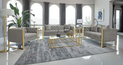 Eastbrook 3-piece Velvet Upholstered Tufted Sofa Set Grey