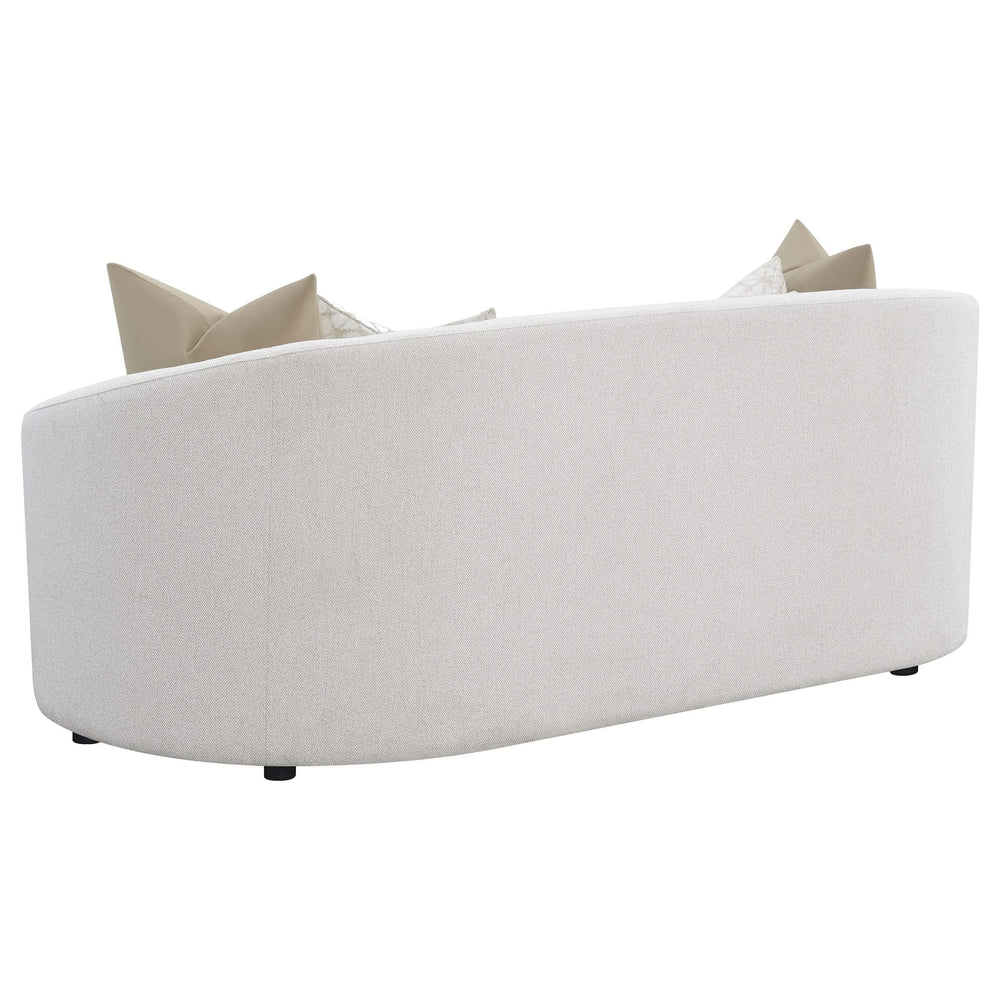Juego de sofá Rainn de 2 piezas con brazos inclinados tapizado en bouclé color Latte