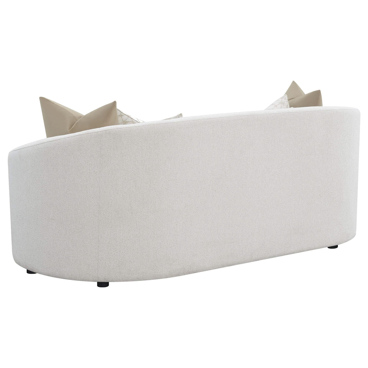 Juego de sofá Rainn de 2 piezas con brazos inclinados tapizado en bouclé color Latte