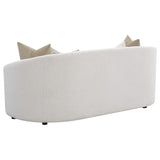 Juego de sofá Rainn de 2 piezas con brazos inclinados tapizado en bouclé color Latte