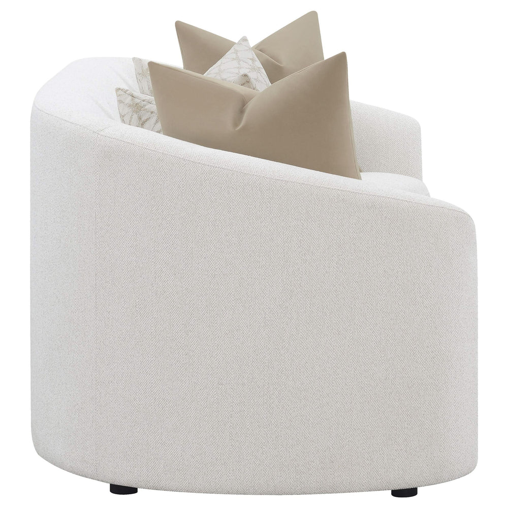 Juego de sofá Rainn de 2 piezas con brazos inclinados tapizado en bouclé color Latte