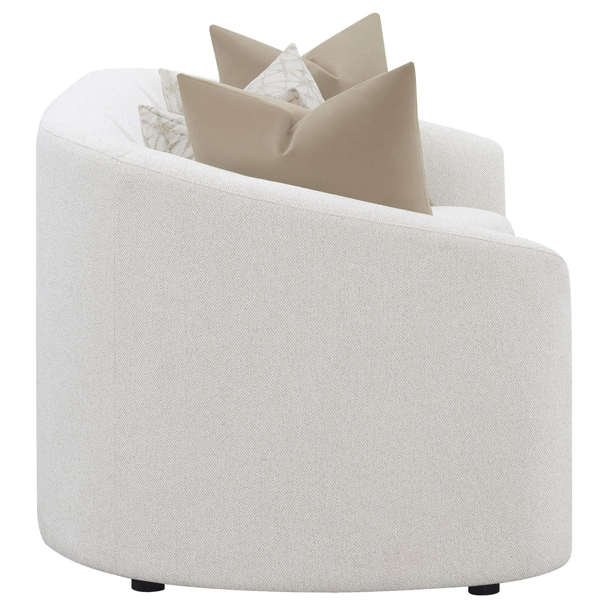 Juego de sofá Rainn de 2 piezas con brazos inclinados tapizado en bouclé color Latte