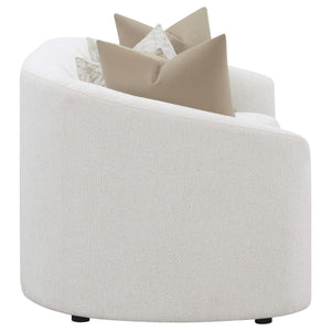 Juego de sofá Rainn de 2 piezas con brazos inclinados tapizado en bouclé color Latte