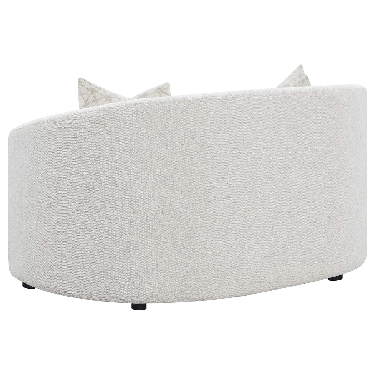 Juego de sofá Rainn de 2 piezas con brazos inclinados tapizado en bouclé color Latte