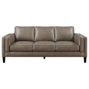 Locke Upholstered Track Arms Sofa Vintage Brown