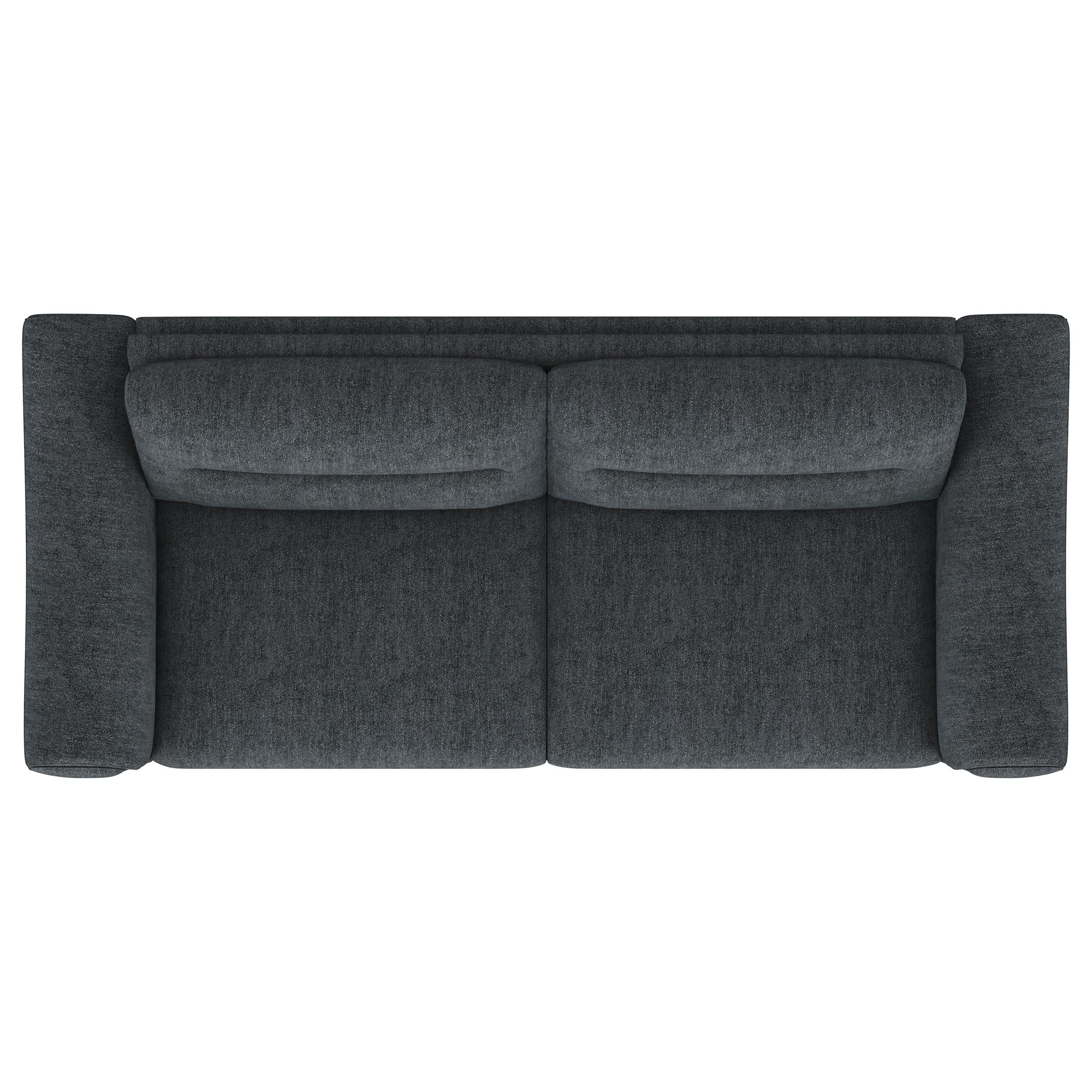 Nolan Upholstered Sloped Track Arm Sofa Charcoal
