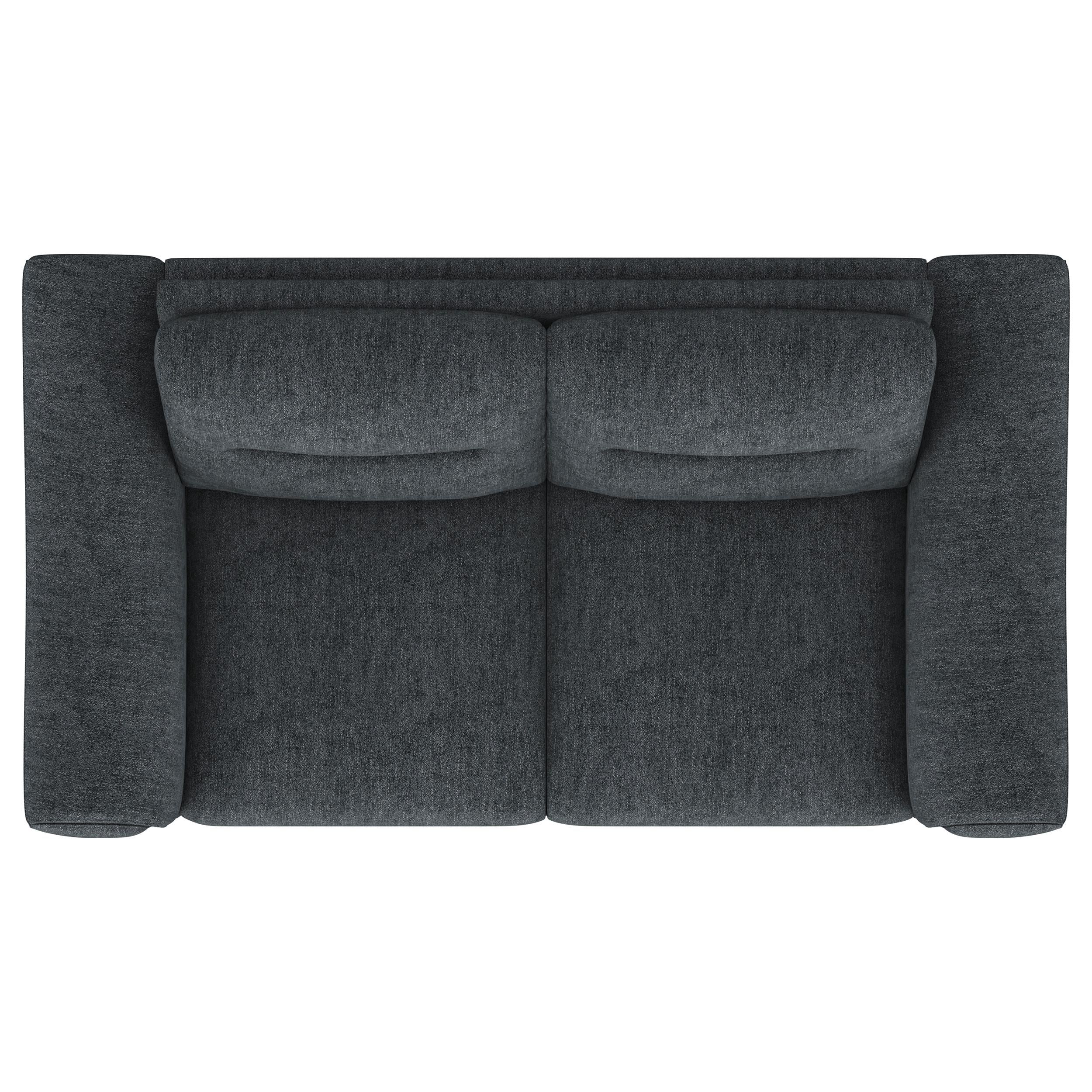 Nolan Upholstered Sloped Track Arm Loveseat Charcoal