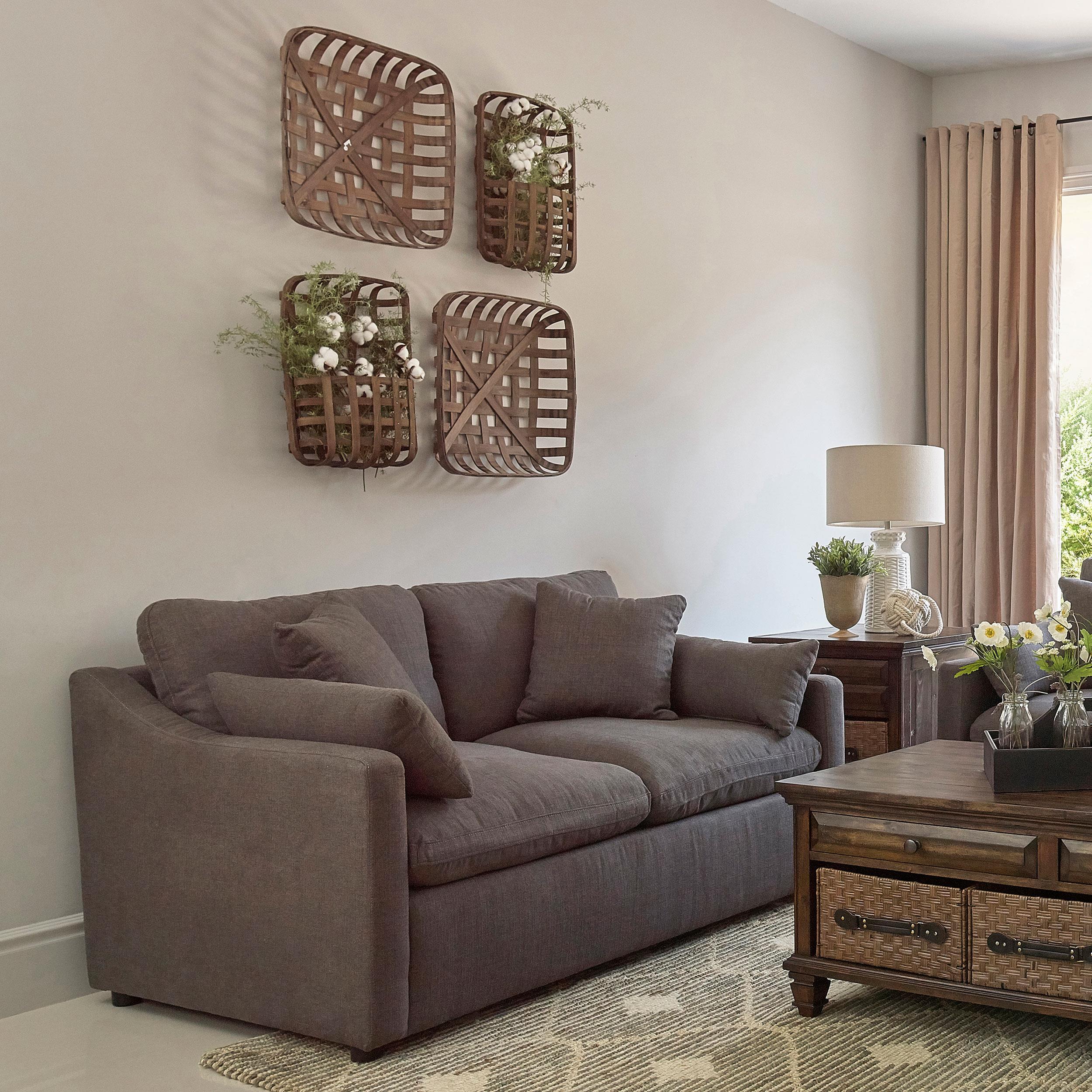 Contrary Upholstered Reversible Cushion Loveseat Charcoal