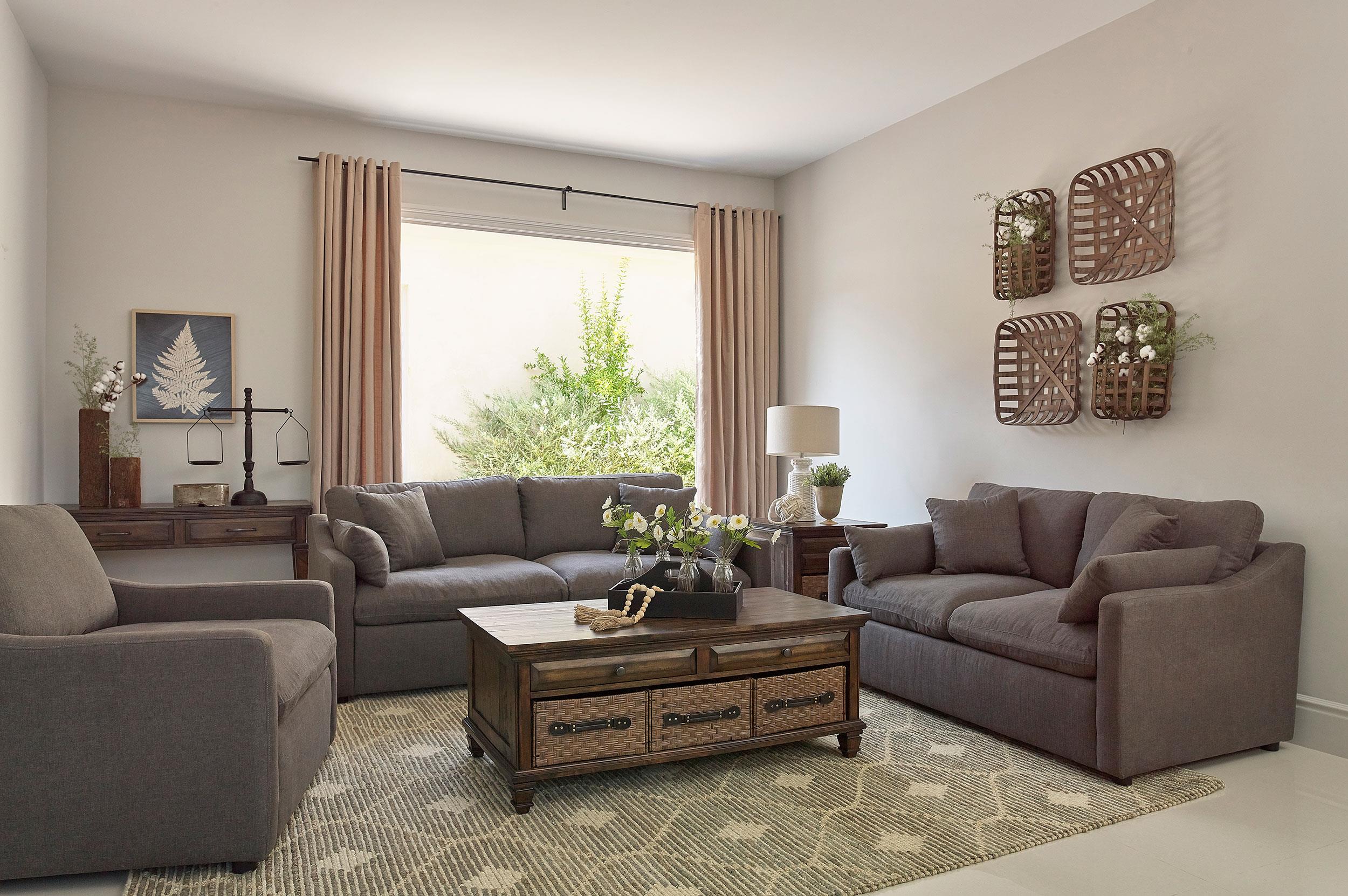 Contrary Upholstered Reversible Cushion Loveseat Charcoal