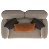 Jade Chenille Upholstered Sculpted Track Arm Loveseat Latte