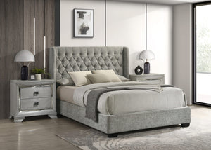 DAPHNE QUEEN HEADBOARD L.GREY TWEED