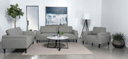Rilynn 3-piece Upholstered Track Arm Sofa Set Grey