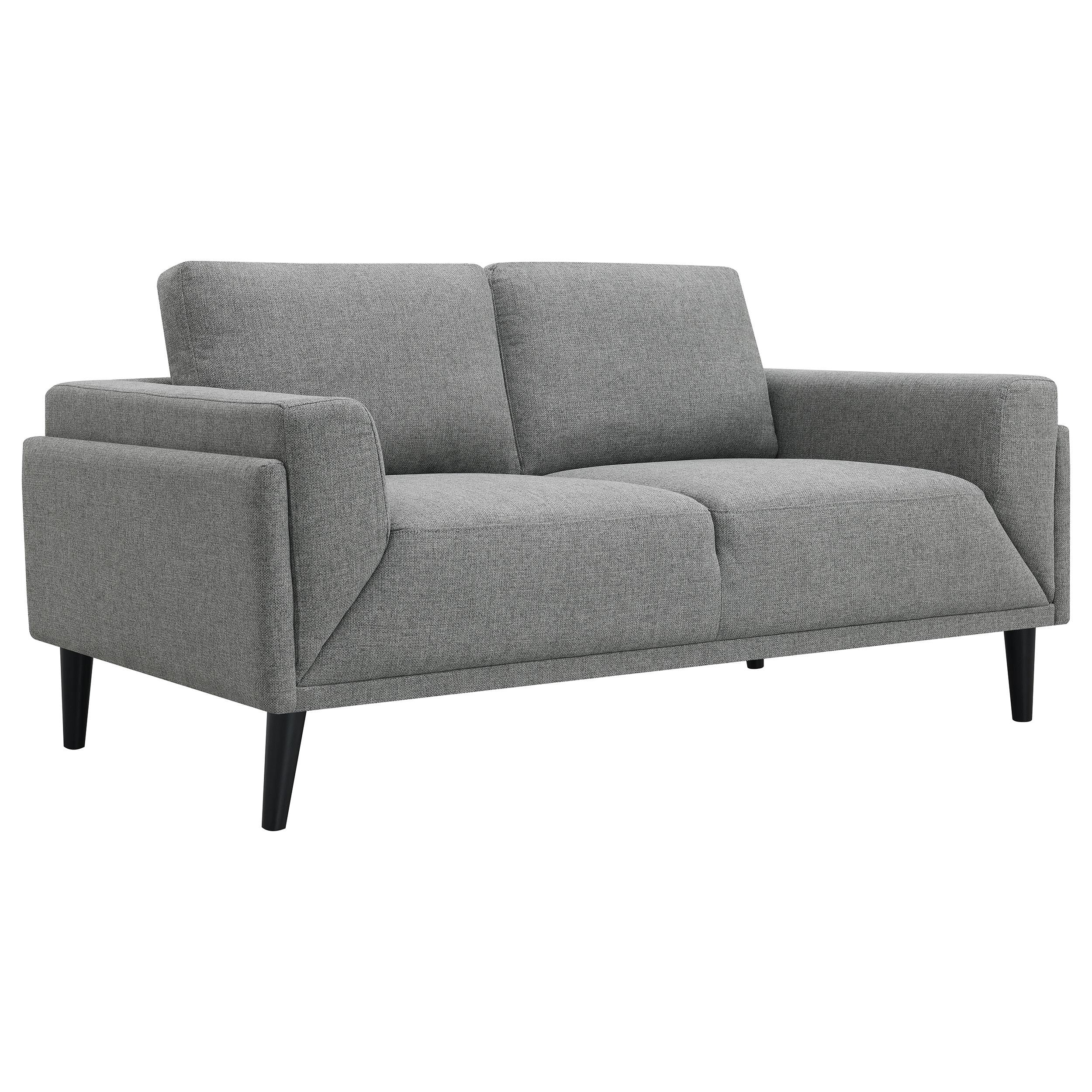Rilynn 2-piece Upholstered Track Arm Sofa Set Grey