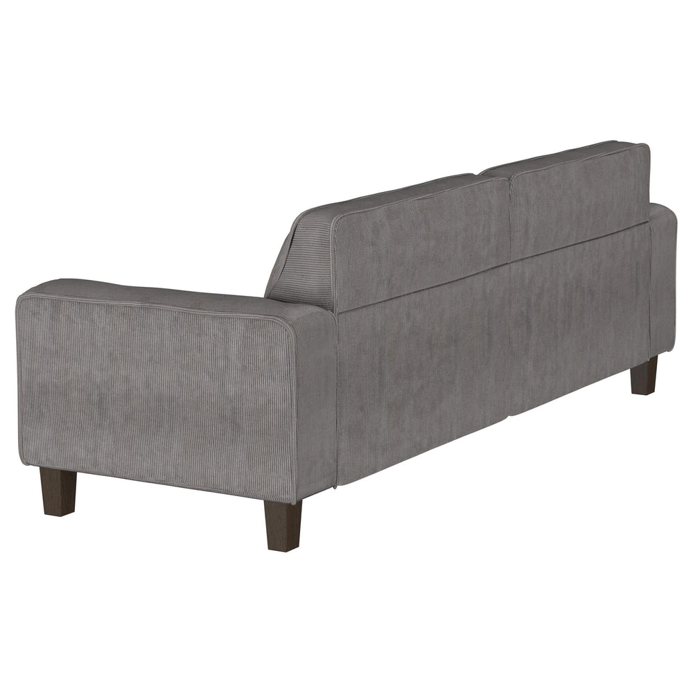 Conjunto de sofá tapizado de 2 piezas con brazos articulados Deerhurst en color carbón