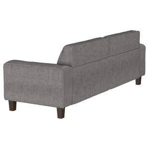 Conjunto de sofá tapizado de 2 piezas con brazos articulados Deerhurst en color carbón